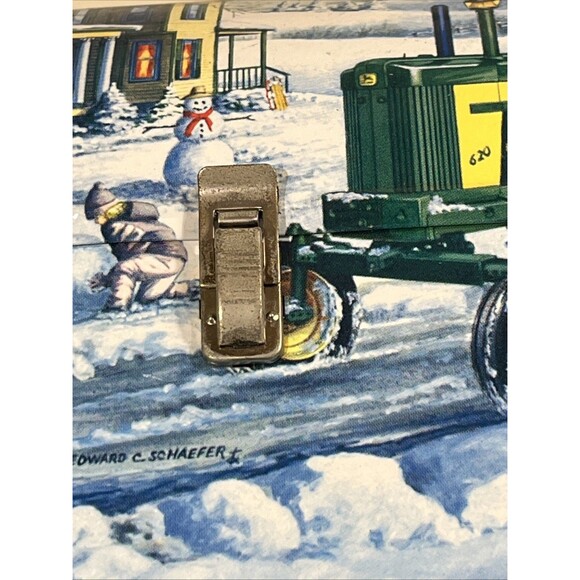 John Deere Tractor Tin Lunch Box Reproduction for Decorative Use and Storage - Picture 5 of 12